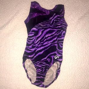 Gk purple striped leotard
